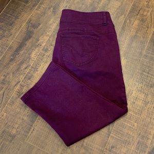 Bottoms Up Skinny Capri Warehouse One Plum Purple